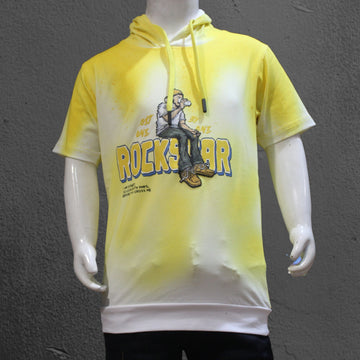 printed yellow cotton t-shirt