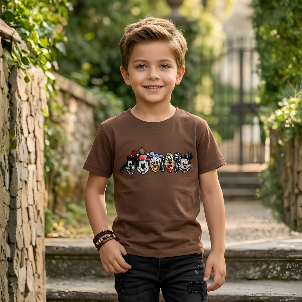 Stylish Kids Coffee T-shirt Slim Fit Everyday Comfort