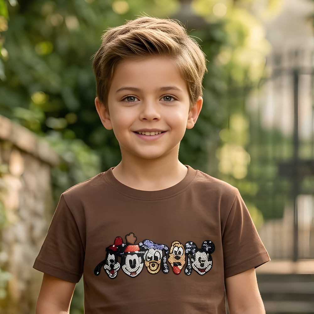 Stylish Kids Coffee T-shirt Slim Fit Everyday Comfort