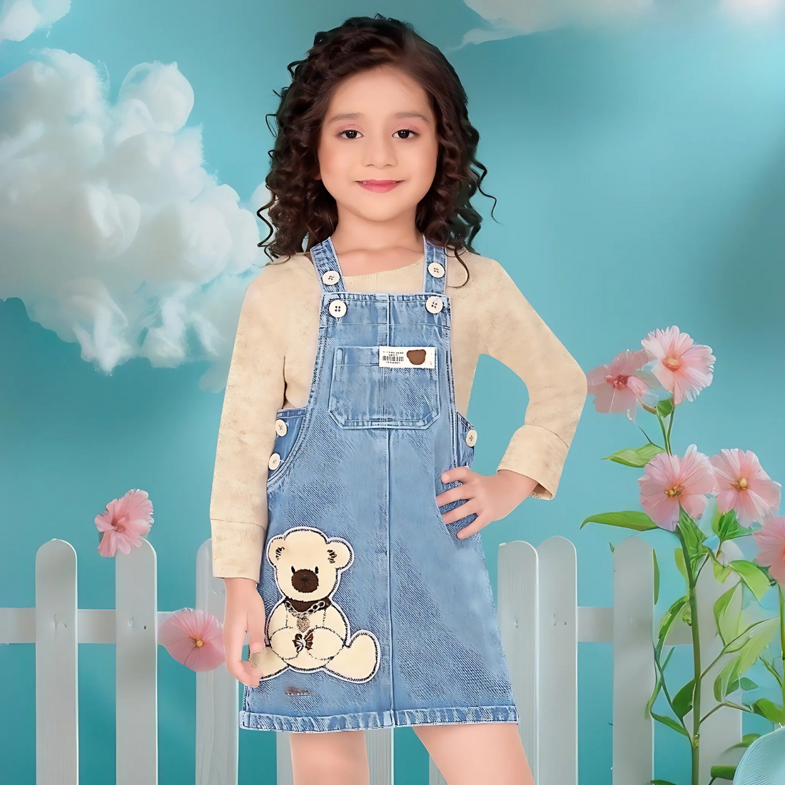 Girls Denim Dungaree styles Frocks