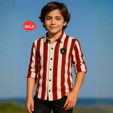 Boys Stylish Full Sleeves Shirt  (Extra 10% OFF @ Checkout)
