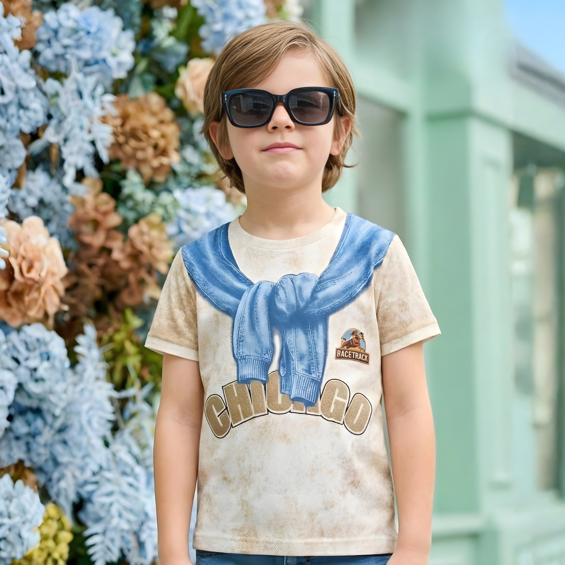 Boys Printed Round Neck Half Sleeve T-Shirt