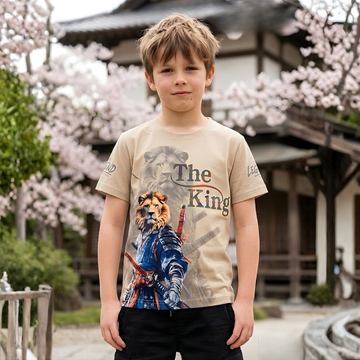 Stylish Lion Face Printed Round Neck T-Shirt