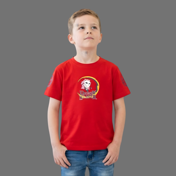 Boys Premium Cotton Red Printed T-Shirt