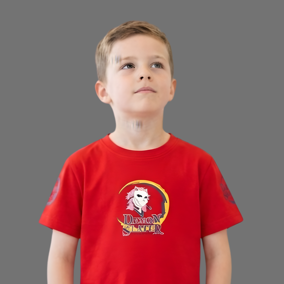 Boys Premium Cotton Red Printed T-Shirt