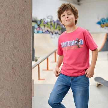 Boy's Stylish Cotton Regular Round Neck T-Shirt