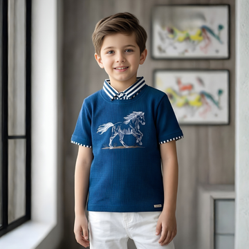 Boys Trending Horse Print T- Shirt