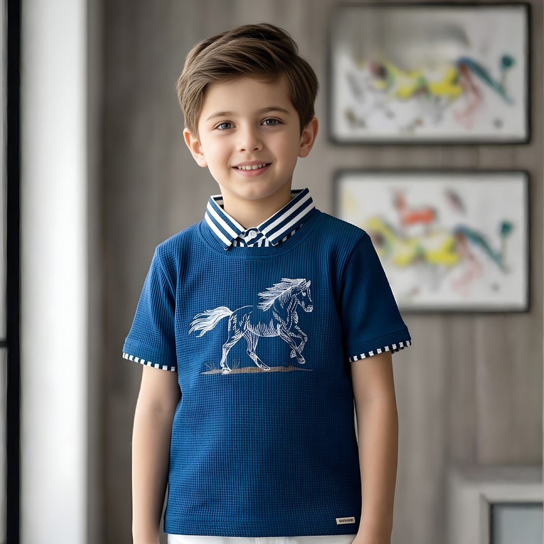 Boys Trending Horse Print T- Shirt