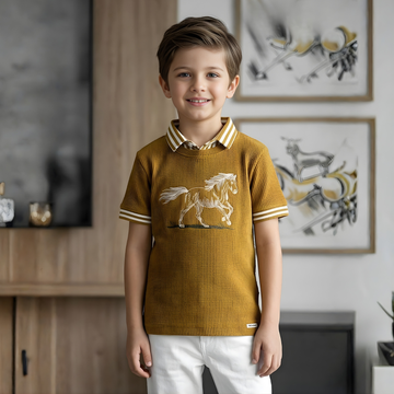 Boys Trending Horse Print T- Shirt