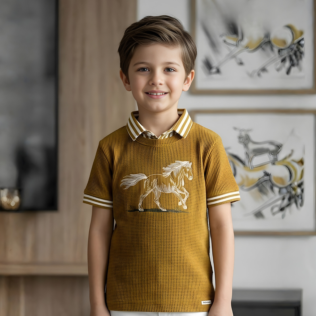 Boys Trending Horse Print T- Shirt