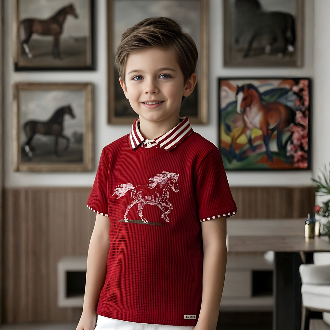 Boys Trending Horse Print T- Shirt