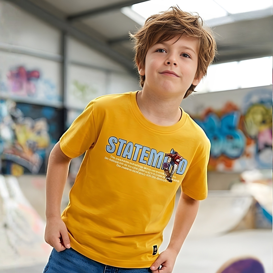 Boy's Stylish Cotton Regular Round Neck T-Shirt