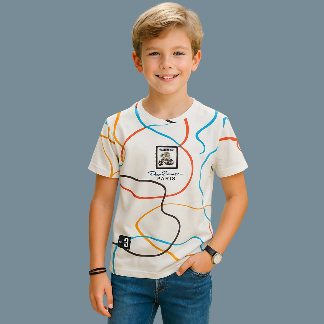 Graphic Print Round-Neck T-shirt