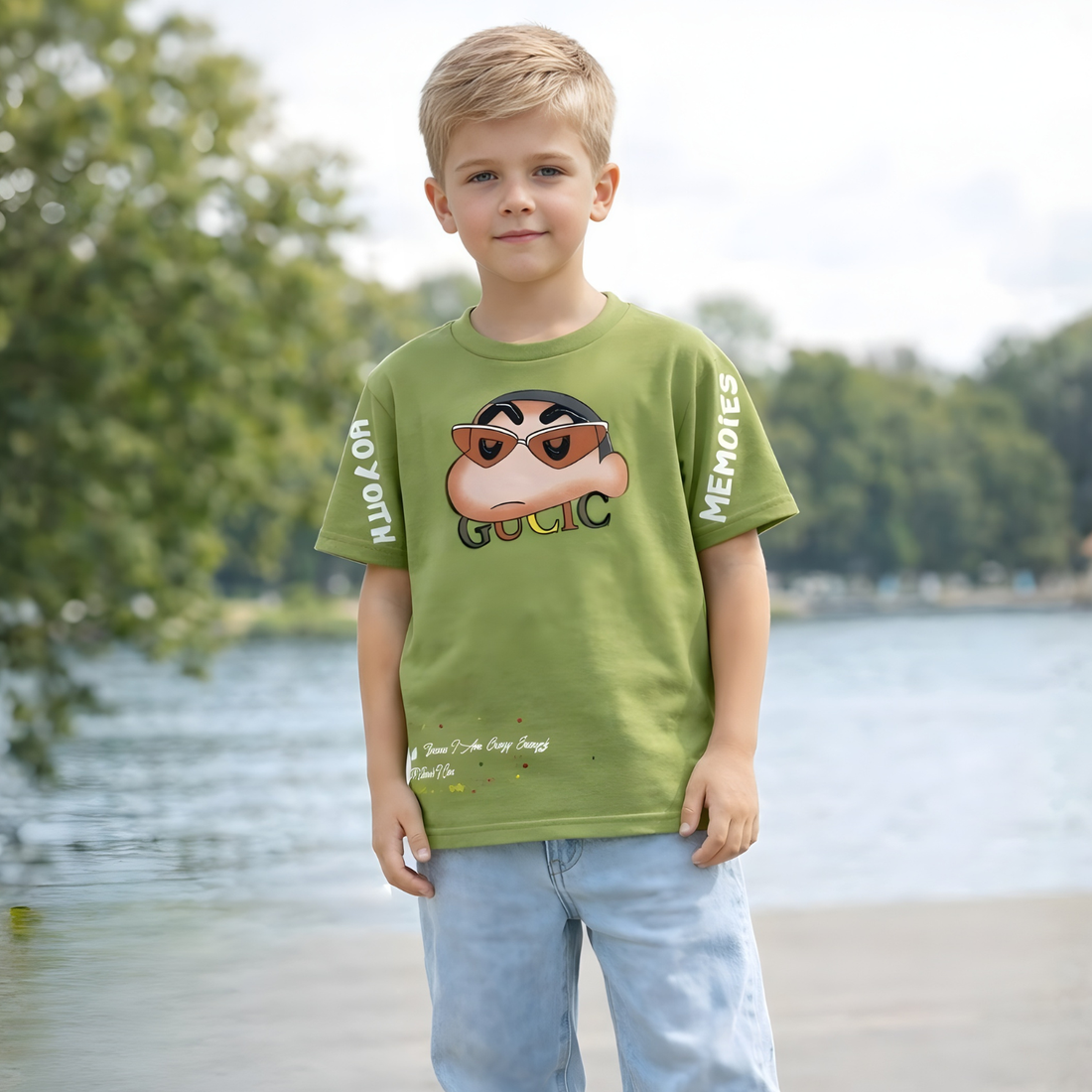 Round Neck Half Sleeve Regular Fit Cotton T Shirt