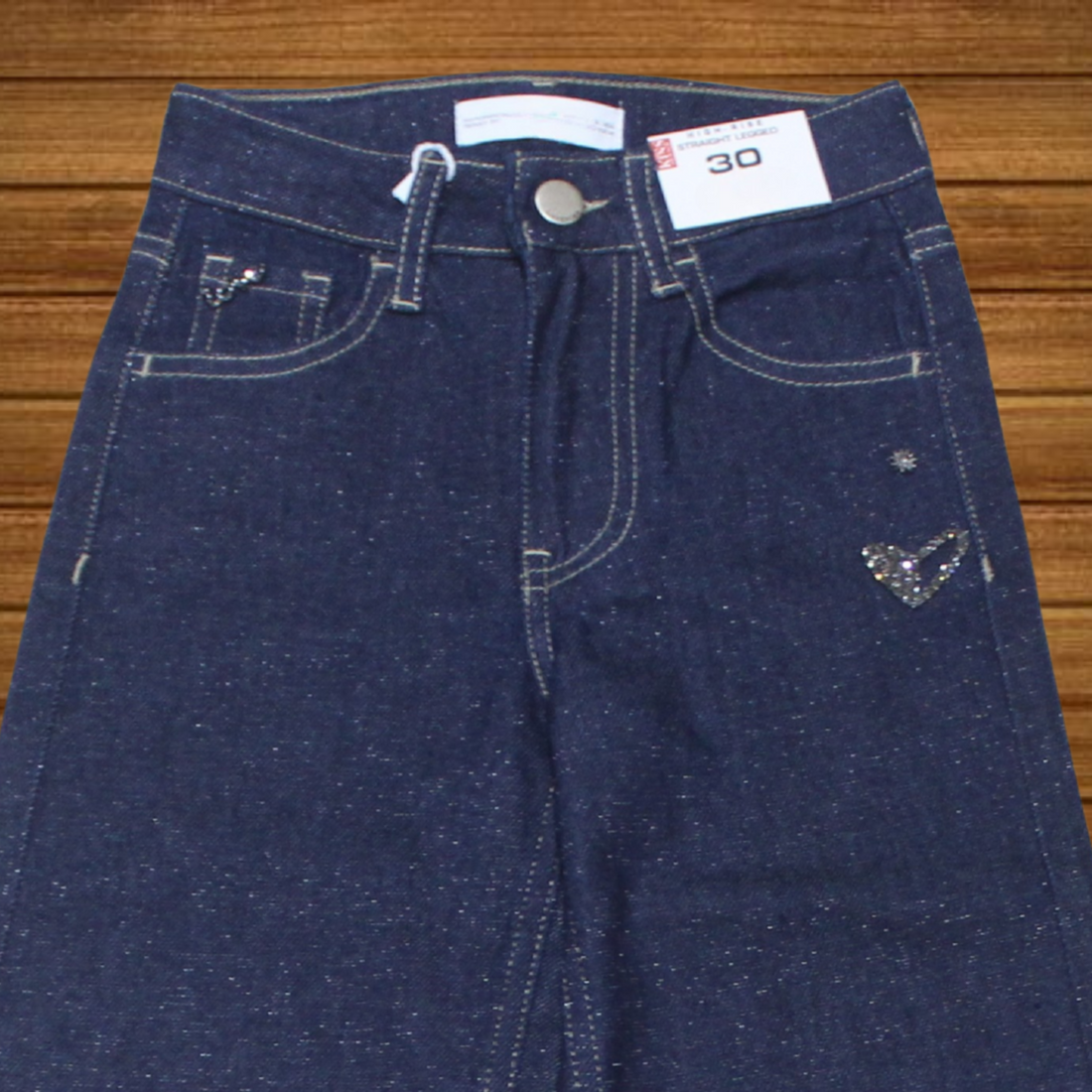 Dark Colorful Wash Graphic Jeans