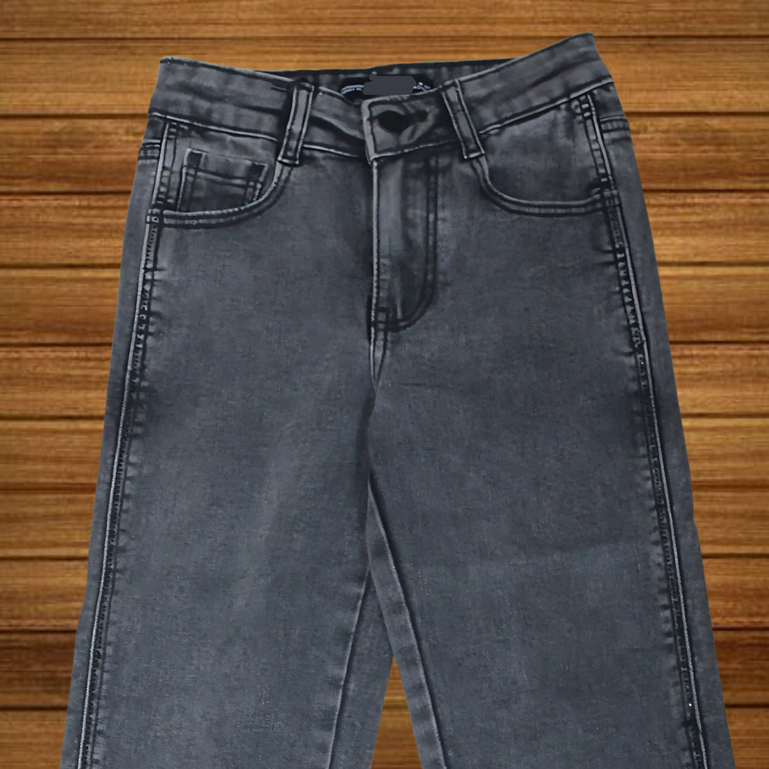 Girls Acid Washed Frayed Hem Bootcut Jeans