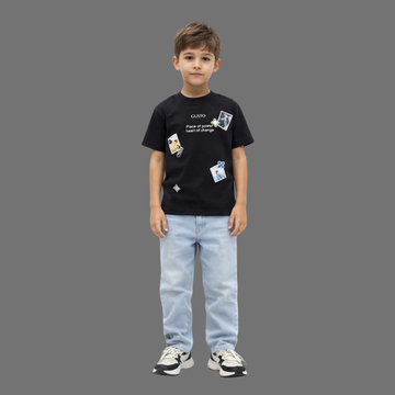 Boys Printed Pure Cotton T Shirt
