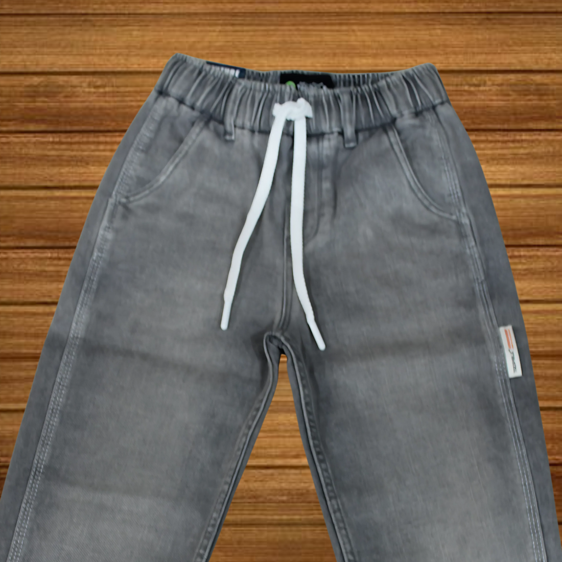 Boys Round Elastic Waist Jeans