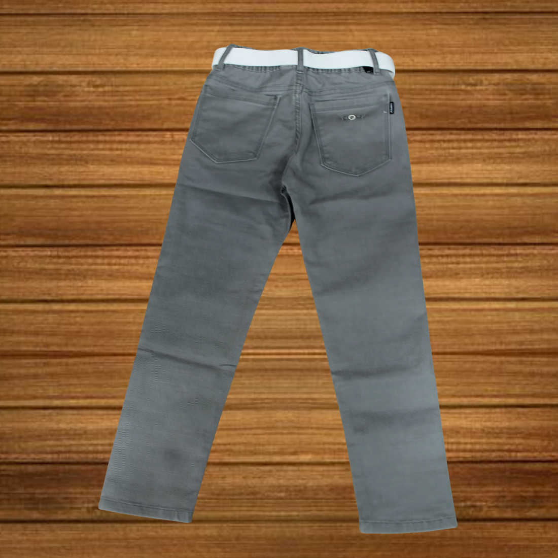 Solid Grey Denim Jeans For Boys