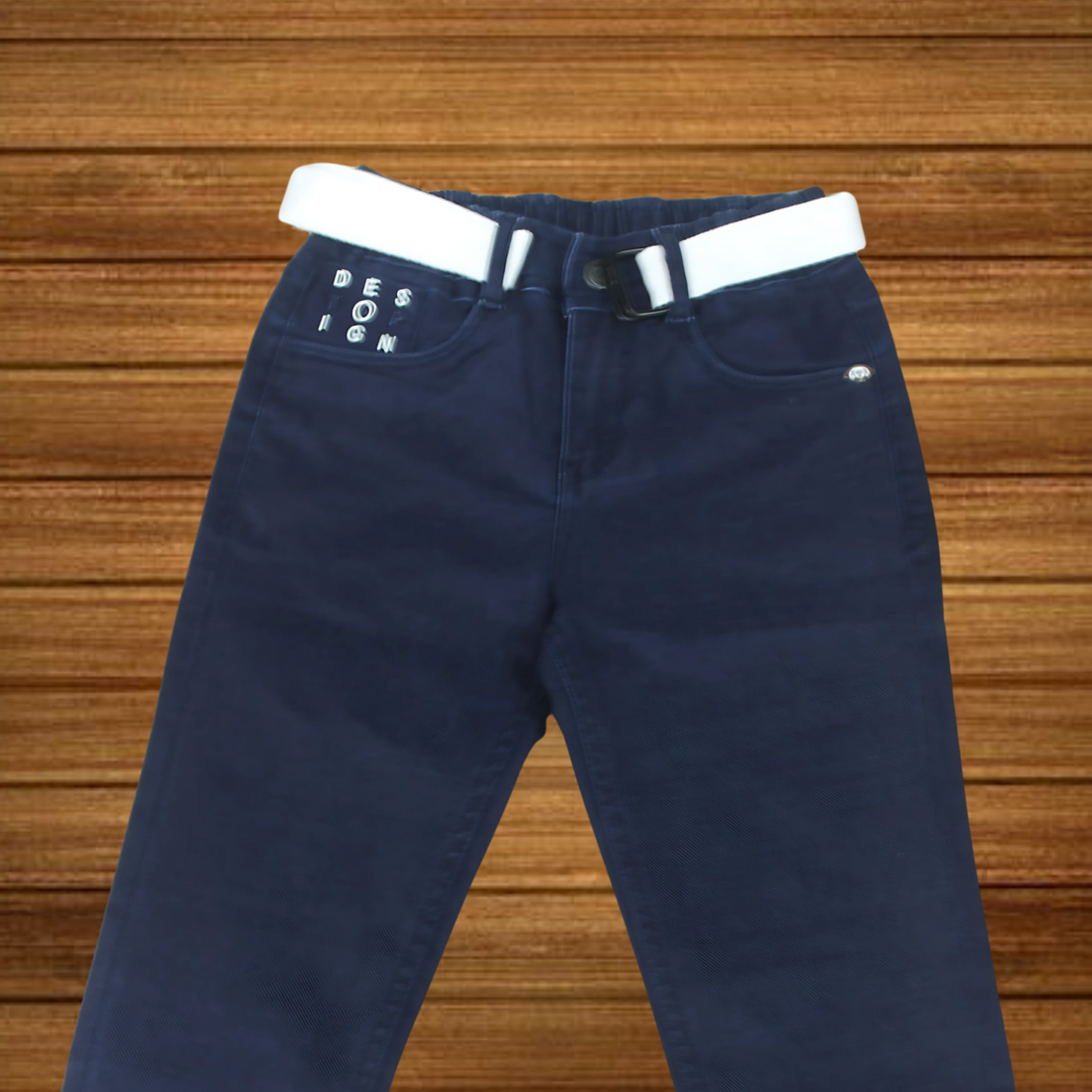 Solid Blue Denim Jeans For Boys