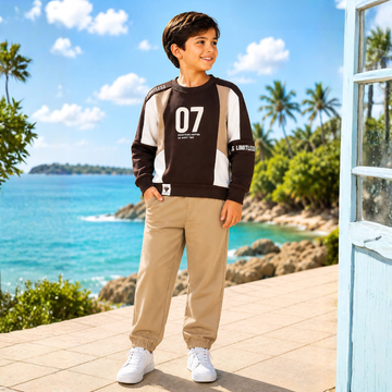 Trendy Boys Pure Cotton Full Sleeve Printed T-Shirt