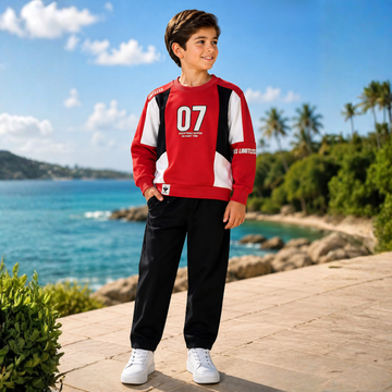 Trendy Boys Pure Cotton Full Sleeve Printed T-Shirt