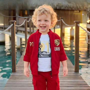 Stylish 3 Piece Boys Full Pant Suit