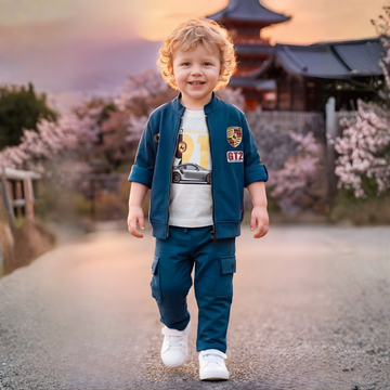 Stylish 3 Piece Boys Full Pant Suit