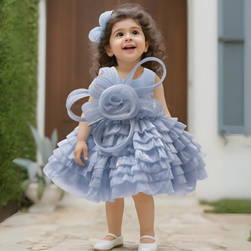 Girls Cute Fashionable Festive Party Frock