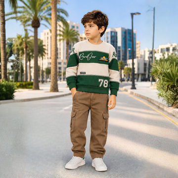 Trendy Boys Pure Cotton Full Sleeve Printed T-Shirt