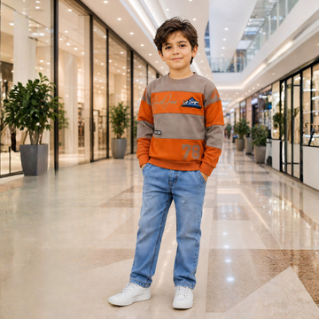 Trendy Boys Pure Cotton Full Sleeve Printed T-Shirt