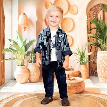 Stylish 3 Piece Boys Full Pant Suit