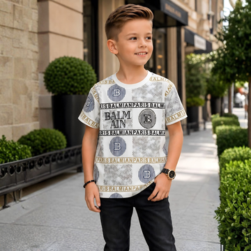 Boys Regular Fit All-Over Printed T-Shirt White