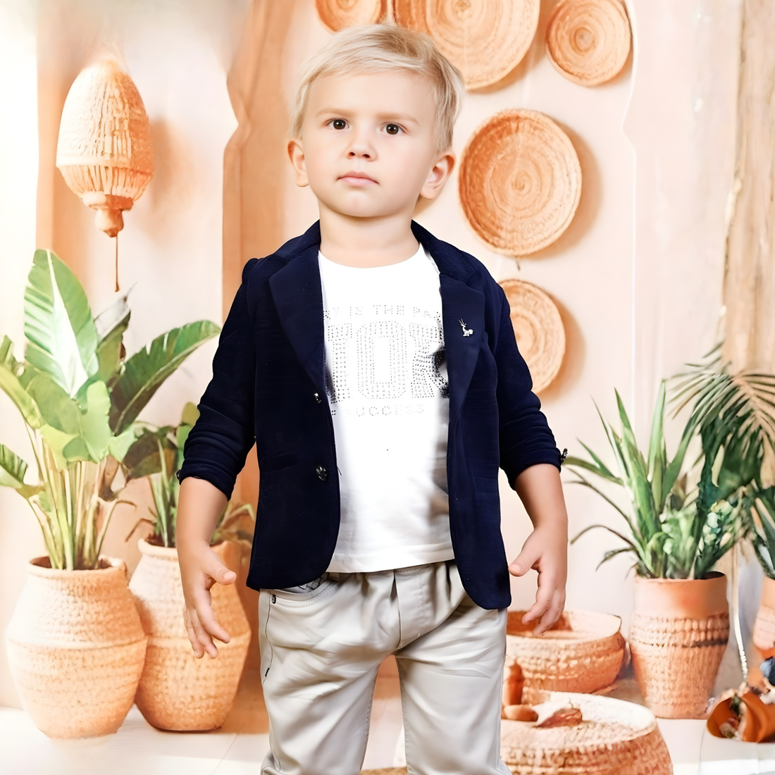 Boys Stylish Blue  Partywear Full Suit