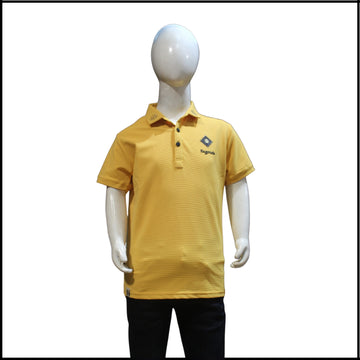 plain yellow cotton t-shirt With Collar