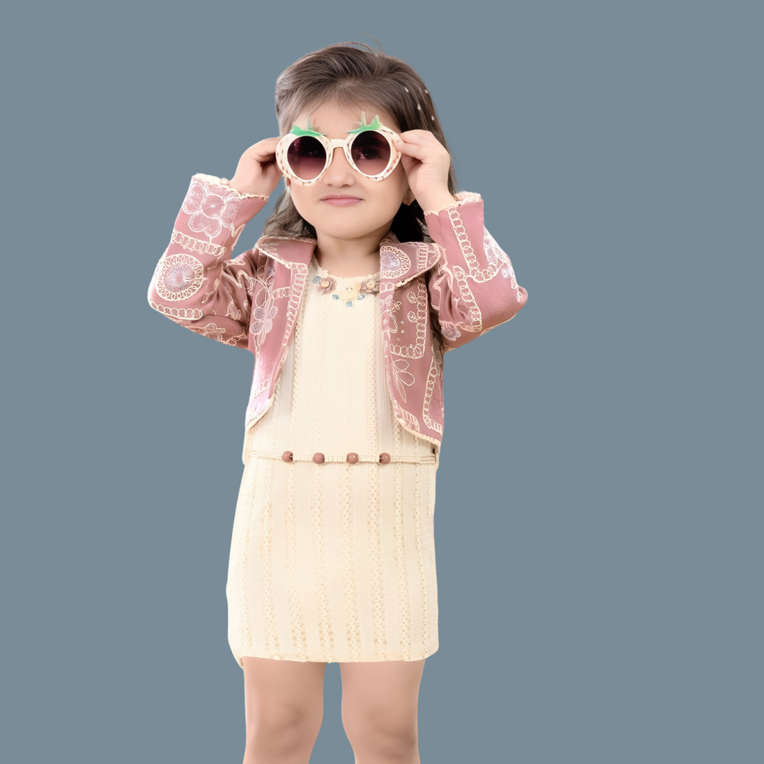 PINK Girls Fancy Western Frock  (Extra 10% OFF @ Checkout)