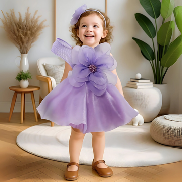 Girls Cute Fashionable Festive Party Frock