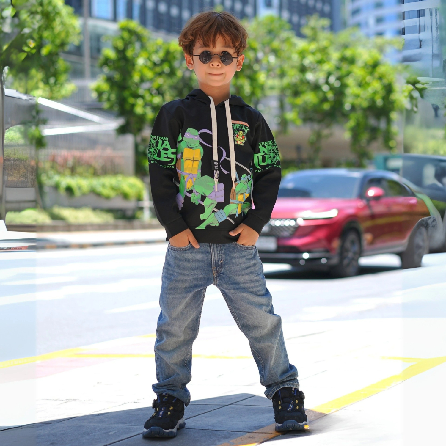 Printed Boys Trendy T/shirt With Hood