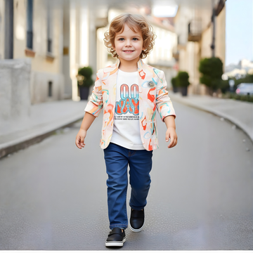 Stylish Full Sleeve Coat With T-shirt & Full Pant