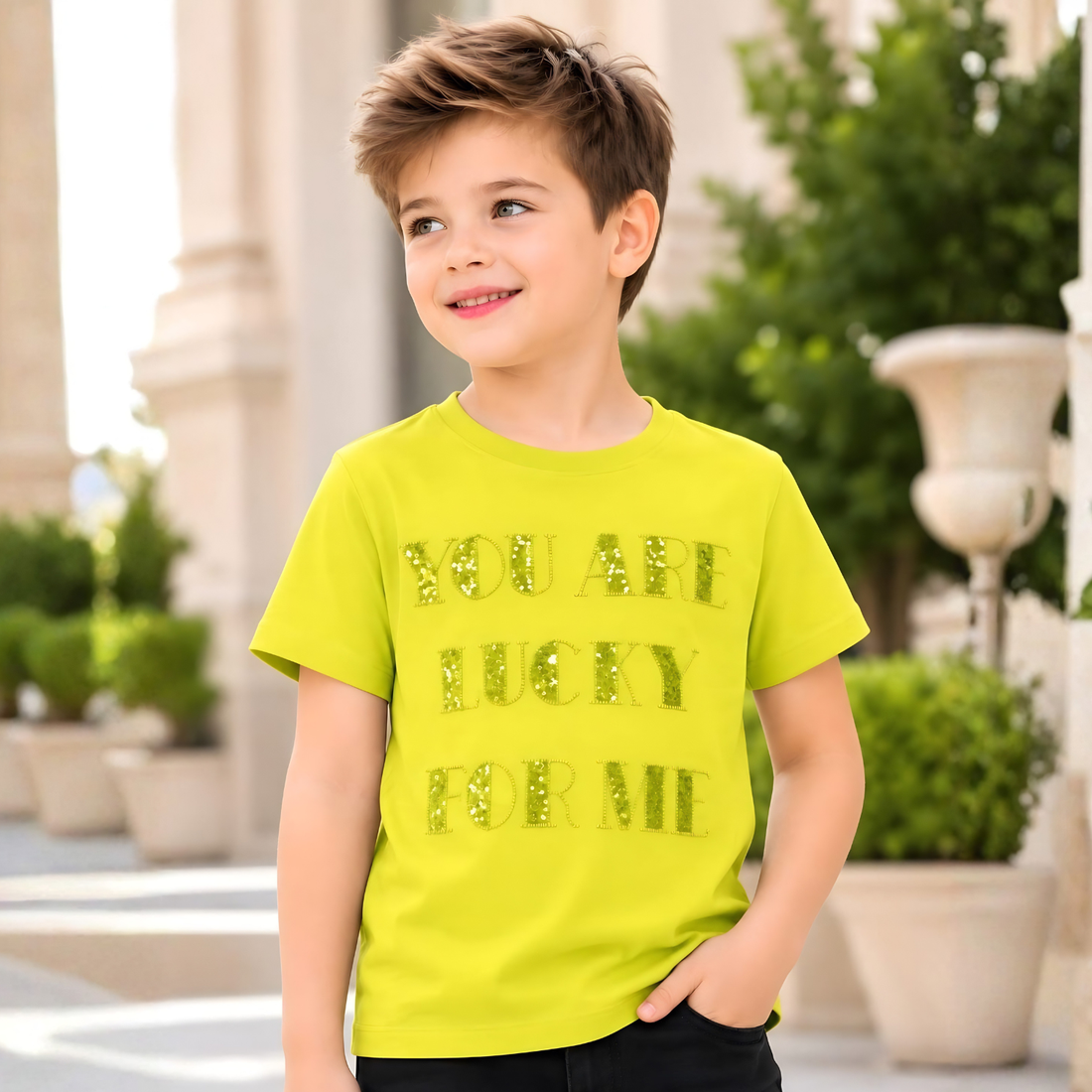 Boys, Cute Trendy Classic Stylish Round Neck T-Shirt