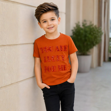 Boys, Cute Trendy Classic Stylish Round Neck T-Shirt