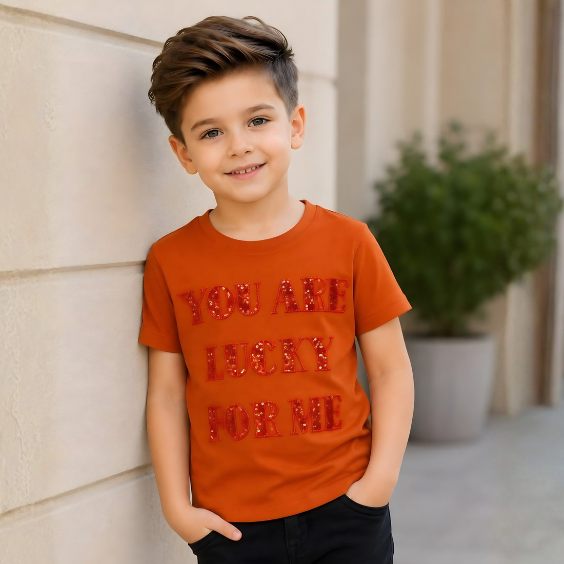 Boys, Cute Trendy Classic Stylish Round Neck T-Shirt