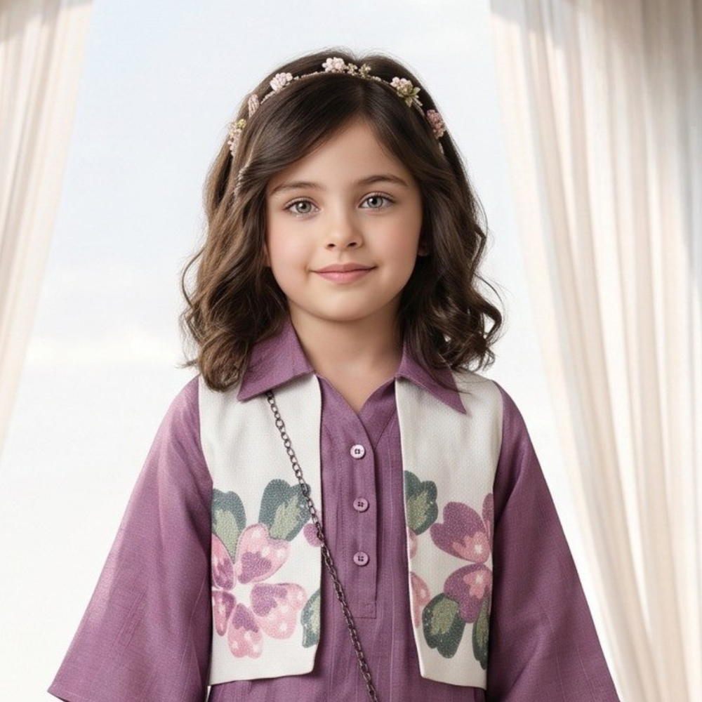Girls Rayon Printed Top and Palazzo Set