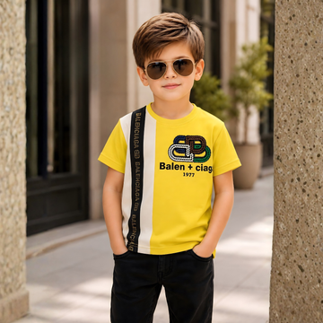 Boys Stylish Panel Graphic T-Shirt