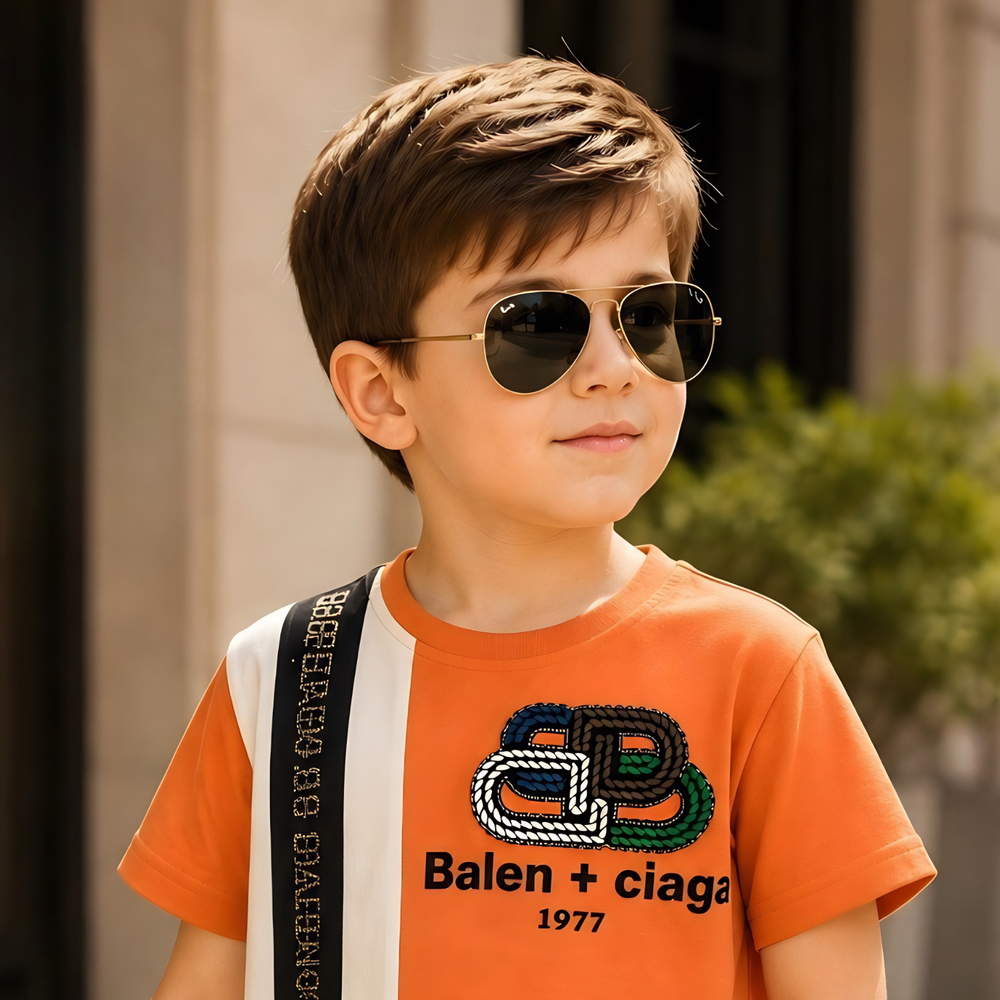 Boys Stylish Panel Graphic T-Shirt