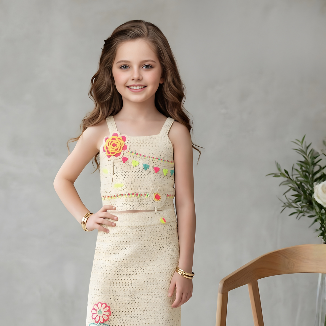 Fawn Trendy A-line Long Skirt Top