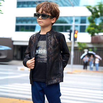 Boys Trendy Party Wear Jacket  And T-Shirt