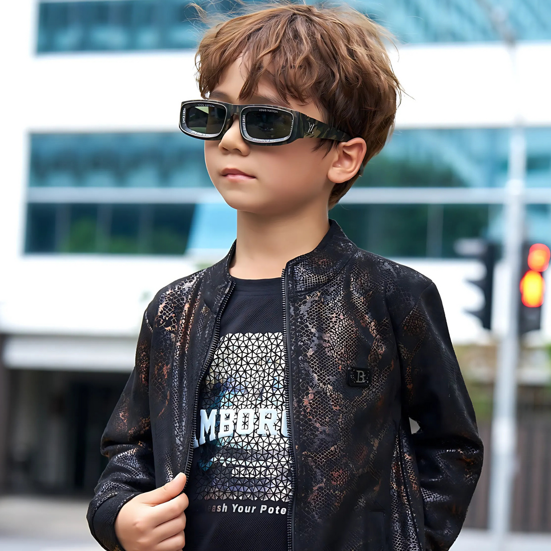 Boys Trendy Party Wear Jacket  And T-Shirt