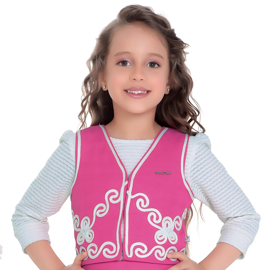 Girls Western Co-ords Set Mustard Color