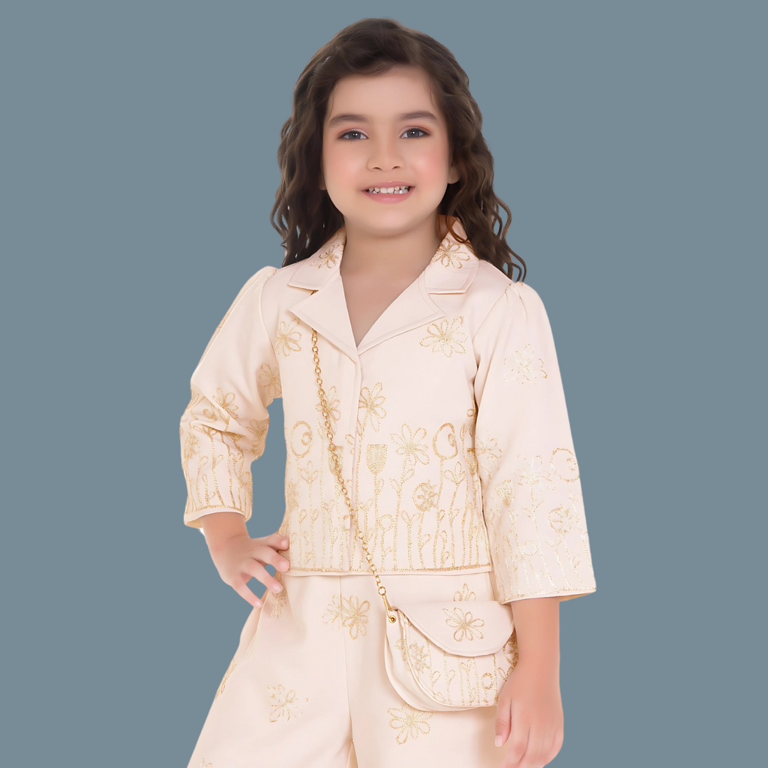 Girls Western Plazo Set